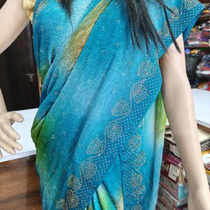 beautiful-multicolour-crush-fabric-saree-with-golden-stone-work