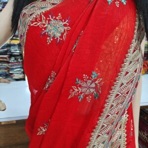 designer-embroidered-saree-stone-work-zari-border