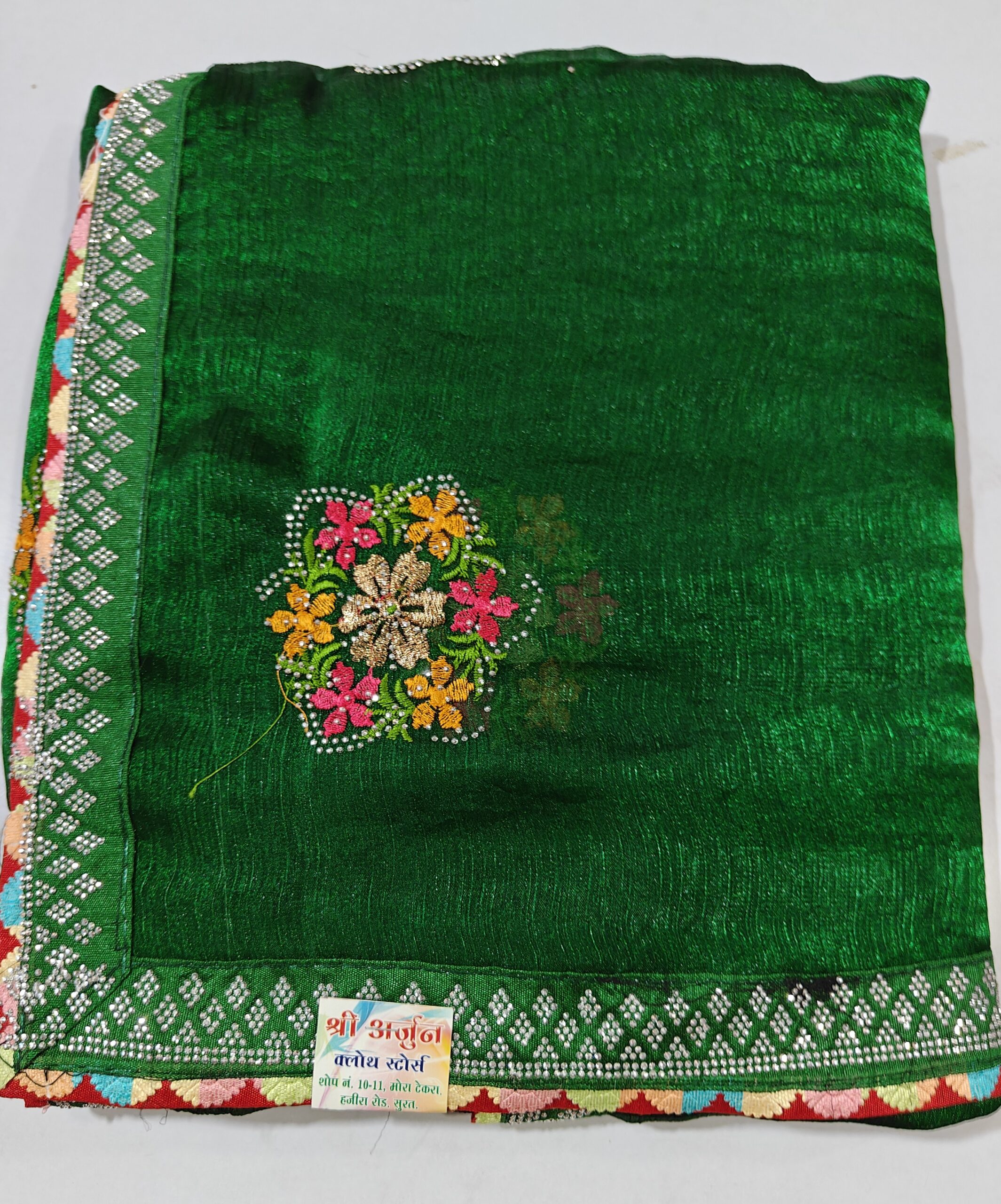 Beautiful Fendy Fabric Saree with Resham Dhaga & Stone Work Premium Party Wear ✨ - Image 8