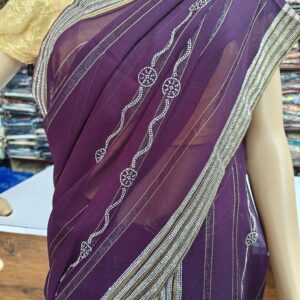 purple-saree-with-silver-shining-stone-work-elegant-stripe-designer-look
