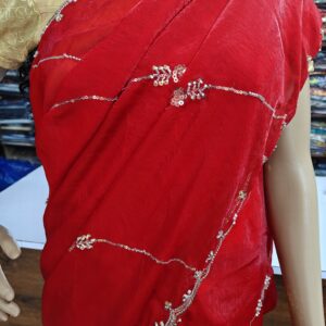 Beautiful Red Hand Work Saree | Bridal, Wedding & Party Wear Designer Saree ❤️✨